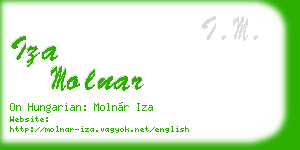 iza molnar business card