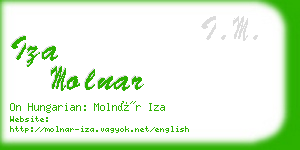 iza molnar business card